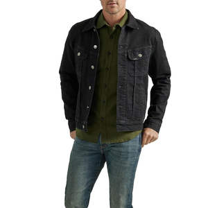 Chaquetas de Mezclilla para Hombre, Nuevas, Última Moda, al por Mayor, con Logotipo Personalizado, Chaquetas de Mezclilla Azules Lisas con Detalles Desgastados, Chaqueta de Mezclilla para Hombre con Impresión de Logotipo Personalizado - Product Image 3