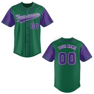 Maillot de baseball unisexe respirant à séchage rapide avec logo personnalisé imprimé, haute qualité, 100% polyester, manches courtes, col en V, service OEM - Product Image 6