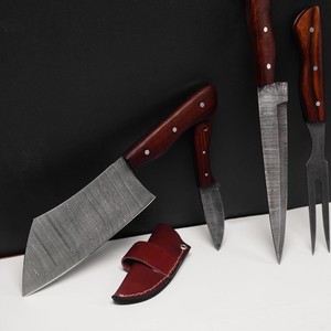 Latest Cooking <b>Knife</b> Set Durable Damascus Steel Blades High Quality <b>Kitchen</b> Tasks Chef <b>Knife</b> Set Available At Wholesale Rate - Product Image 1