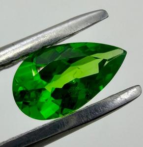 Gema suelta de tsavorita natural, corte pera, verde, 6.80x4 mm, 0.52 quilates, para la fabricación de joyas, piedra preciosa rara - Product Image 4