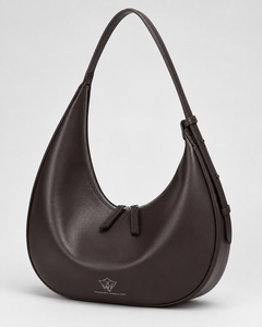 Sac à bandoulière hobo en cuir véritable de haute qualité pour femme, marron, avec fermeture éclair, sac à main décontracté, sac à la mode, WARPRO INDUSTRY, résistant à l'eau - Product Image 3