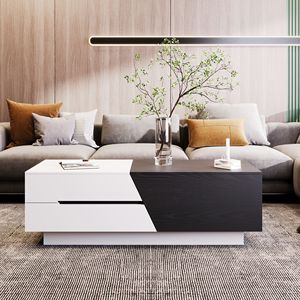 Moderno tavolino scorrevole superiore con funzione allungabile e comodità di stoccaggio il vostro spazio di vita - Product Image 1