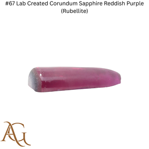 # 67 Esferas de Corindón Cultivado en Laboratorio, Color Rojo Púrpura (Rubelita), Sintético, Creado por Fusión de Llama, Gema Simulada con Corte - Product Image 3