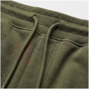 Ensemble de survêtement à capuche vert olive pour homme, manches longues, couleur unie, coupe décontractée, vêtements d'automne, respirant, 100% coton - Product Image 5