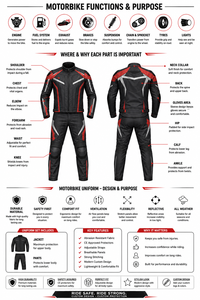 Combinaison de moto unisexe en cuir pleine fleur imprimé, respirante, homologuée CE, protection hiver, veste et pantalon de sécurité - Product Image 6