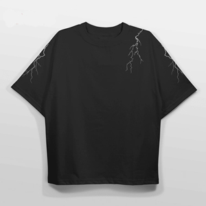 เสื้อยืดผู้ชายทรงหลวมระบายอากาศดี ลายเรียบ คอกว้าง แขนสั้น ผ้าถักเนื้อนุ่ม สไตล์อนิเมะโซโลลีเวลลิ่ง คุณภาพสูง - Product Image 2