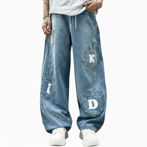 Men's Jeans <b>Pants</b> Custom Brand Style Wholesale High Quality Vintage Men's Straight Jeans <b>Pant</b> Men Stylish Denim Jeans <b>Pants</b> - Product Image 1