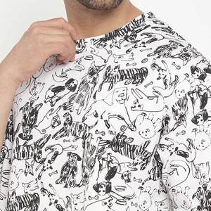 เสื้อยืดผู้ชายแฟชั่นลำลอง ผ้าเนื้อนุ่ม ทรงโอเวอร์ไซส์ ดีไซน์ใหม่ทันสมัย น้ำหนักเบา ไหล่ตก - Product Image 6