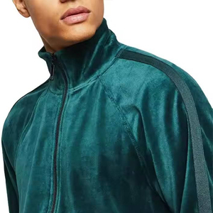 Ensemble de survêtement 2 pièces pour homme en velours doré 100 % coton léger, imperméable et coupe-vent, veste et pantalon de sport et fitness - Product Image 6