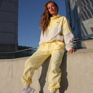 Ensemble coupe-vent pour femme, nouvelle mode, couleur unie, veste de pluie et pantalon, survêtement coupe-vent pour femme - Product Image 6