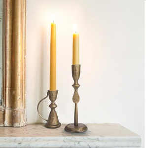 Ensemble de 2 bougeoirs modernes rustiques en aluminium moulé, écologiques, non toxiques, durables, imperméables, magnifiques décorations de Noël - Product Image 4