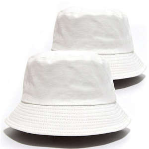 Chapeau de plage unisexe en toile de coton personnalisé de haute qualité, uni, lavé, avec broderie 3D - Product Image 4