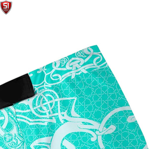 Pantalones Cortos de Entrenamiento de MMA para Hombre, Cintura Elástica con Cordón, Secado Rápido, Estampados, de Poliéster/Algodón, para Grappling y Kick Boxing - Product Image 4