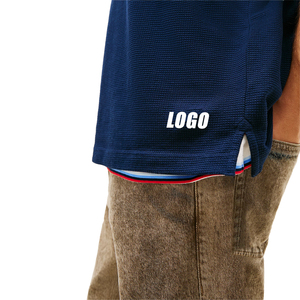 Polo pour homme sur mesure, service OEM, couleur dégradée, manches courtes, tricoté, séchage rapide, coupe décontractée classique - Product Image 2