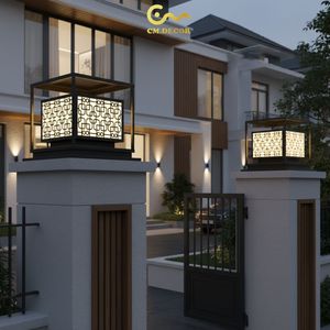 โคมไฟเสาประตูเวียดนาม ซีเอ็ม เดคคอร์ สำหรับภายนอก/ผนัง/วิลล่า/สวน แบบติดตั้งบนผนัง  3500K (แสงวอร์มไวท์) AC 220V( ± 10%)  แบบฝัง - Product Image 4