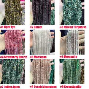 ลูกปัดหินอาเกตคริสตัลธรรมชาติทรงรอนเดลล์เหลี่ยมเพชรพลอย ลูกปัดทรงกลมสำหรับทำเครื่องประดับ DIY - Product Image 5