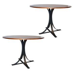 Tables à manger rondes en bois massif avec pieds en métal Style moderne de luxe fait à la main du centre de Java en Indonésie - Product Image 2