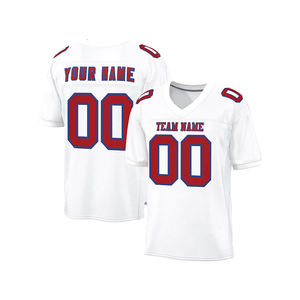 ชุดเสื้อฟุตบอลอเมริกันเยาวชนแบบกำหนดเองสำหรับเด็ก ดีไซน์ใหม่ พิมพ์ลายแบบ Sublimation สำหรับฝึกซ้อม เล่นเกม และแข่งขันในลีก - Product Image 1