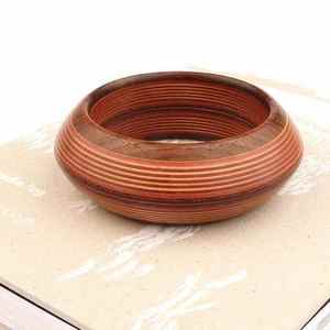 Conjunto de Brazaletes Vintage de Madera Teñida con Geometría Irregular, Conjunto de Pulseras Artesanales para Regalo de Mujer, Joyería de Alta Calidad - Product Image 5