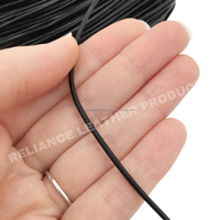 Fermoir et crochet en cuir noir de 2 mm à forte demande avec perle pour la fabrication de bijoux DIY, bracelets et emballages cadeaux