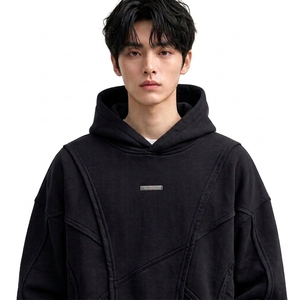 Ensemble sweat à capuche et short pour homme, doublure polaire, coton, imprimé personnalisé, coupe décontractée, style streetwear, ajustement ample, type régulier - Product Image 5