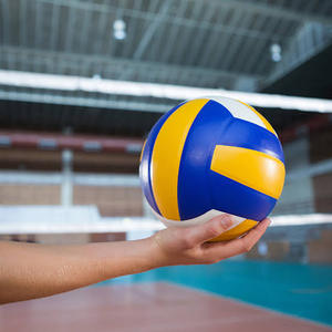Ballon de volley-ball en PVC taille 5, chambre à air en PU, toucher doux, imperméable, cousu à la machine, couleurs mélangées, pour entraînement intérieur/extérieur, plage et divertissement - Product Image 2