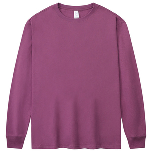 เสื้อยืดแขนยาวผู้ชายผ้าฝ้ายคุณภาพสูงรุ่นล่าสุดปี 2026 ดีไซน์เรียบง่าย คอทรงโอ ผลิตด้วยวิธีการถักทอ สามารถปรับแต่งได้ - Product Image 4