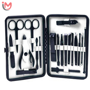 Hot Sale Professional Manicure <b>Pedicure</b> Kit Matt Black All-Pcs Personal Care Best Nail Art <b>Tools</b> Set Private Stainless Steel OEM - Product Image 1