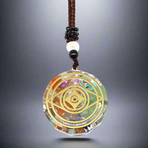 Natural Crystal Necklace for Men & Boys-30 Inch Adjustable <b>Rope</b> <b>Chain</b> by Eye of Cosmos - Product Image 2