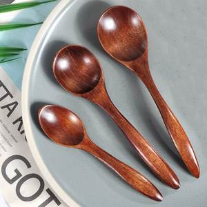 Couverts de cuisine en bois, cuillère, fourchette, ustensiles de table, accessoires de service, pour la maison, le restaurant, le café, utilisables en salle à manger, lavables au lave-vaisselle - Product Image 2