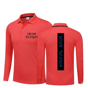 DROGEN EXPORT Manufacturer Coral <b>Red</b> Premium Custom 3D Printed 260g Jersey for Shirt Men's Long Sleeve Breathable Plus Size - Product Image 1