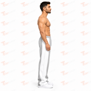 Wholesale <b>Mens</b> Flare Jogger <b>Pants</b> <b>Lounge</b> Wear Soft Brushed Fleece Relaxed Sweatpants Elastic Waist Wide Leg Long <b>Pants</b> - Product Image 3