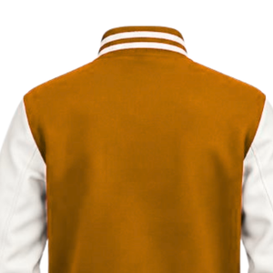 Chaqueta Clásica de Béisbol para Hombre, Estilo Letterman, Premium, con Mangas en Contraste, Cuello Acanalado a Rayas y Cierre de Broches - Product Image 6