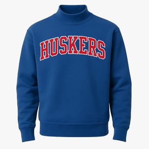 Trendy Mockneck Sweatshirt Loose Fit Cotton Fleece Pullover Stylish Winter Outfit Casual Streetwear Fashion Top - Product Image 1