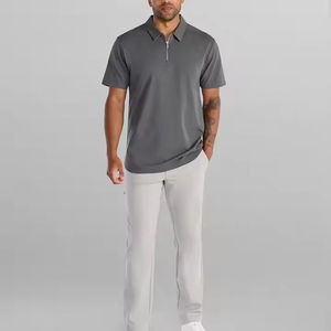 Camisetas Polo Lisas con Logotipo Personalizado, Camisetas Polo de Manga Corta de Lujo con Cierre y Corte en Cuatro Direcciones de Alta Calidad para Hombre - Product Image 2