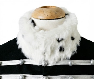 Men's Vintage Hussar Jacket Uniform Style Black <b>Woolen</b> Coat with Fur Collar and Sleeve Cuffs - Product Image 6