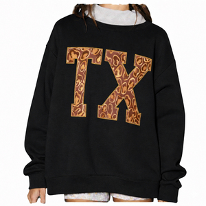 เสื้อสเวตเชิ้ตผู้หญิงแบบยาวทรงโอเวอร์ไซส์ คอเต่า ปักลาย ผ้าโพลีเอสเตอร์/คอตตอนผสม ระบายอากาศได้ดี สำหรับฤดูหนาว - Product Image 4