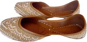 Calzado de Diseño Personalizado con Pedrería de Alta Costura, Zapatos Khussa Elegantes, Jutti Punjabi, Pantuflas Planas, Chanclas, Khussa de Interior para Mujer - Product Image 2
