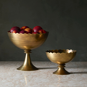 Juego de Cuencos Decorativos de Lujo con Acabado de Latón, Elegante Plato para Guardar Objetos, Centro de Mesa de Metal Dorado Antiguo para Sala de Estar - Product Image 1