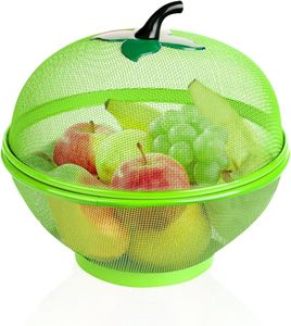 Durable Apple Shaped Fruit and <b>Vegetable</b> Basket with Mesh Cover for Kitchen, Multi-Purpose <b>Stand</b> with Protective Net - Product Image 3