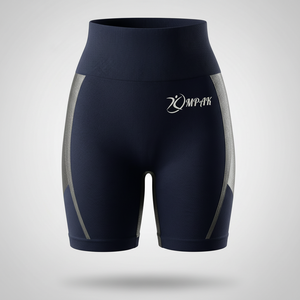 กางเกงขาสั้นออกกำลังกายสำหรับผู้หญิง - กางเกงขาสั้นเอวสูงสำหรับยิม กีฬา โยคะ ระบายอากาศได้ดี สวมใส่สบาย ผลิตจากไนลอน/ผ้าฝ้าย เอวยางยืด เหมาะสำหรับออกกำลังกาย - Product Image 1