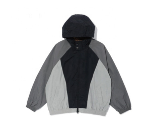 Unisex Hooded Tracksuit <b>Set</b> Oversized Sporty Zipper Design Breathable Woven Polyester Plain Dyed <b>Waterproof</b> Pants Jacket Autumn - Product Image 2