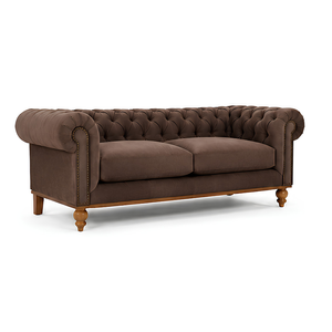 Sofá de Tela de 1 Plaza de Diseño Moderno en Madera de Teca Sólida de Lujo para Hotel, Villa, Apartamento y Sala de Estar - Product Image 2