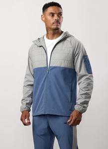 Ensemble de survêtement à capuche pour homme, manches longues, uni, sportif, respirant, poids moyen, design 2 en 1, ensemble de jogging, vêtements décontractés d'hiver - Product Image 6