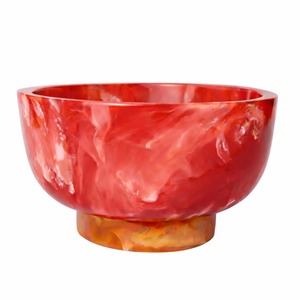 Bol vintage en résine artisanale de qualité supérieure, finition polie, pour la décoration de la maison, service de fruits, centre de table, cuisine moderne - Product Image 1