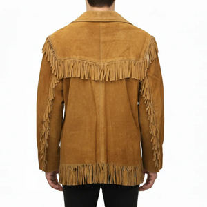 Veste de cowboy longue et fine professionnelle enduite avec service de personnalisation du logo frontal, fournie par l'usine ODM - Product Image 4