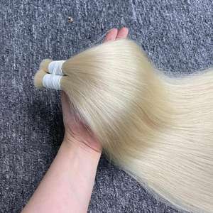 Meilleure qualité 100% soyeux droits vierges vietnamiennes extensions de cheveux humains couleur en vrac 12.0 sans enchevêtrement ni perte - Product Image 4