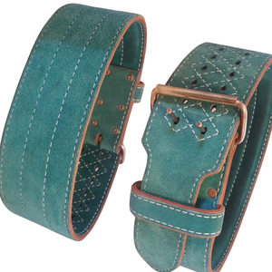 Cinturón de Levantamiento de Pesas de Cuero Genuino Color Verde Azulado, de Alta Calidad, Diseño Superior, Precio Razonable, Gran Venta a Bajo Costo - Product Image 5