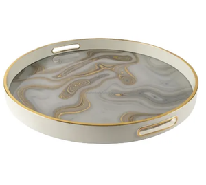 Vente chaude Plateau décoratif de forme ovale Plateau de service en bois d'acacia pour le café, le thé, les fruits, les aliments, les desserts - Product Image 4