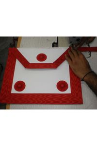 BAHOO EMBROIDERS Tablier de Maître Maçon de la Franc-Maçonnerie - Tablier de Loge Bleue ASSR Modèle BE-AASR-APR-006 - Product Image 6